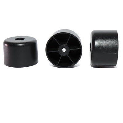 Plastic meubelpoot zwart 25mm rond