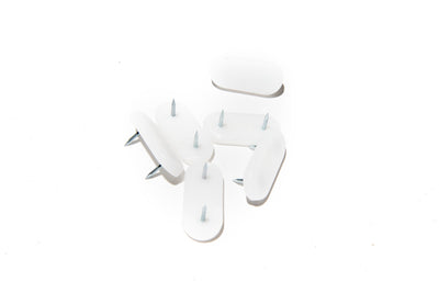 Glijnagel nylon ovaal 45 x 20 mm wit