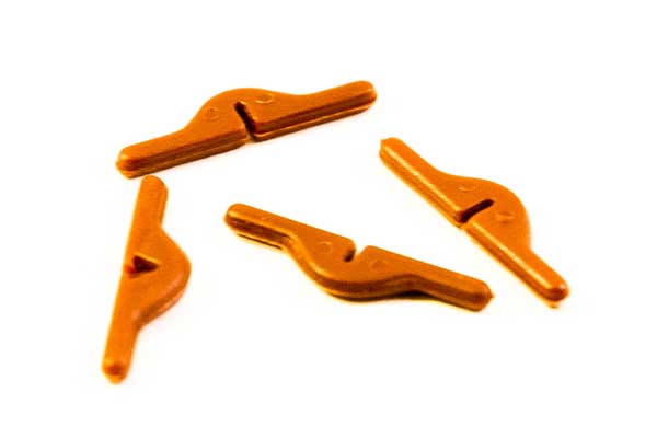 Capitonneer pennetjes nylon bruin 1000 st