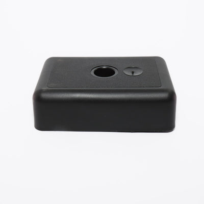 Plastic meubelpoot zwart 45mm rechthoek