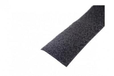 Klittenband 20 mm lus zwart zelfklevend